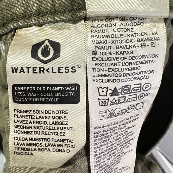 Levi’s 501 High Rise Cutoff Shorts W27 Green Denim Frayed Hem Water<Less® - Picture 5 of 6